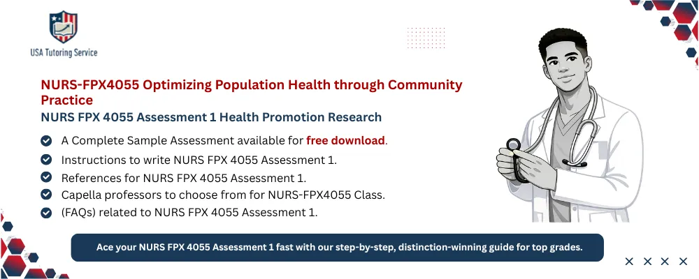NURS FPX 4055 Assessment 1 Health Promotion Research