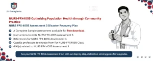 NURS FPX 4055 Assessment 3 Disaster Recovery Plan