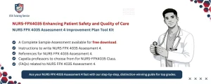 NURS FPX 4035 Assessment 4 Improvement Plan Tool Kit