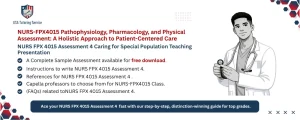 NURS FPX 4015 Assessment 4 Caring for Special Population Teaching Presentation